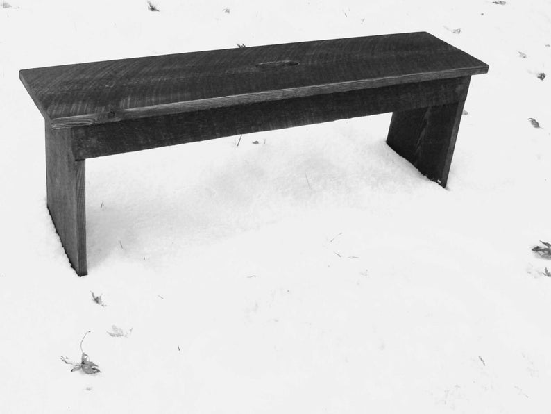 Solid Wood Bench, Living Room Furniture, Extra Seating, Handmade Bench image 4