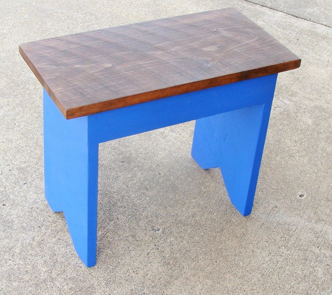 Handmade Pine Wood Bench: Modern Farmhouse Style, Custom Color