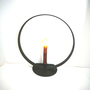 Metal Candleholder: Tabletop Candlestick,  Hand Forged