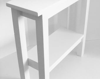 Tall end on sale table white
