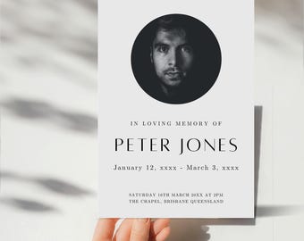 Editable Funeral Program Template: Celebration of Life (Digital Download)