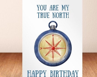 Nautical Birthday Card Sailboat Gift water color Ocean Lover Card Sailboat card printable birthday card sailor gift boat owner card sailing
