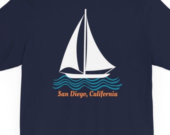 San Diego California shirt San Diego Sailing shirt beach town san diego california san diego gift boat lover gift sailor gift boat captain