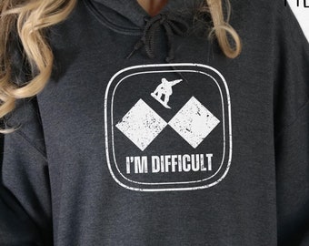 Snowboard Hoodie Gift for Snowboarder Sweatshirt Mountain Lover Hoodie Winter Hoodie Ski Sweatshirt funny snowboard lover gift for her