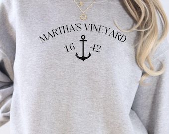 Martha's Vineyard tröja Martha Vineyard-present Cape Cod-present Massachusetts-skjorta Boston-present Nautisk skjorta Martha's Vineyard-hoodie