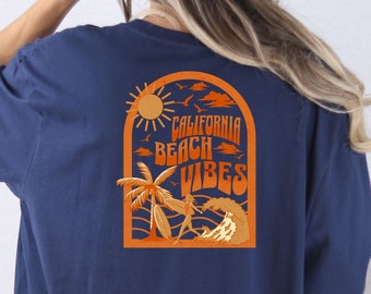 California Surf Tee Ocean Surf Shirt Summer Beach graphics tee aesthetic shirts oversized preppy clothes trendy ts teen girl clothes