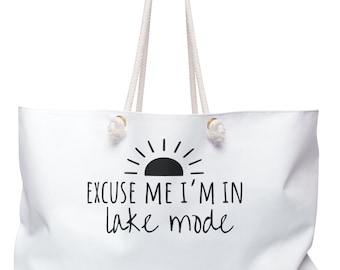 Beach Tote Bag Beach Bag Lake Life Beach Life Bag beach mode Lake Gift Boat Lover Gift Boat Owner Gift