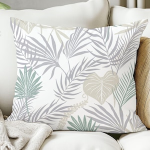 Palm Trees Pillow Cover Coastal Decor Nautical Throw Pillow Coastal Living Cushion Case Beach House Accent Tropical Pillow Housewarming Gift