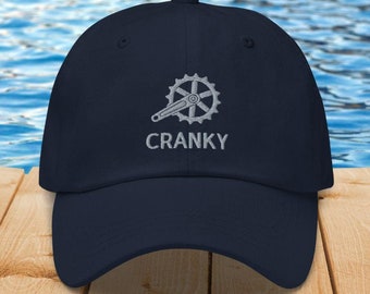 Cycling Gift Bike Hat Cranky Hat cycling dad Funny Bicycle Gift Cycling Hat mountain biker cap gift cycling humor bicycle hat