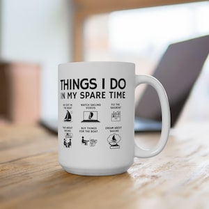 Zeilmok grappig zeilboot cadeau jacht geschenken matroos koffiekopje zeilboot minnaar matroos cadeau zeilen vader vaderdag cadeau cadeaus voor zeilers