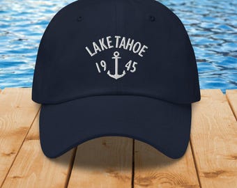 Lake Tahoe Hat Lake Tahoe Gift Lake Tahoe Souvenir California Hat Nautical Lake Tahoe Boating Hat Lake Lover Cap Northern California Gift