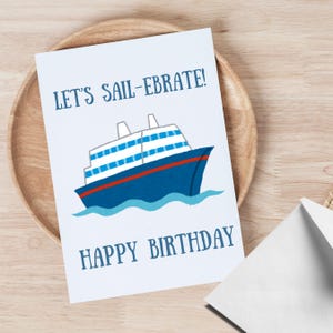 Cruise Birthday Card Cruise Lover Birthday Card Nautical Gift family cruise card birthday card sailing gift Alaska cruise group cruise gift