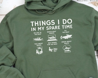 Boating Hoodie funny boat sweatshirt boat lover hoodie boating humor pullover nautical hobby sweatshirt lake boater hoodie boat life sweater