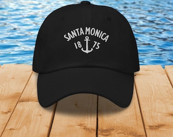 Santa Monica Hat, Santa Monica Gift Santa Monica Beach Gifts California Hat Nautical Hat LA Beach Los Angeles hat Surfer Gift LA Souvenir