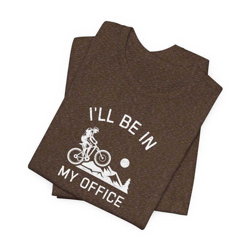MTB gift Mountain Bike shirt Cycling shirt MTB shirt Cyclist gift Mountain Biker Bike lover dad gift Biking husband Bicycle gift Bike tshirt Heather Brown