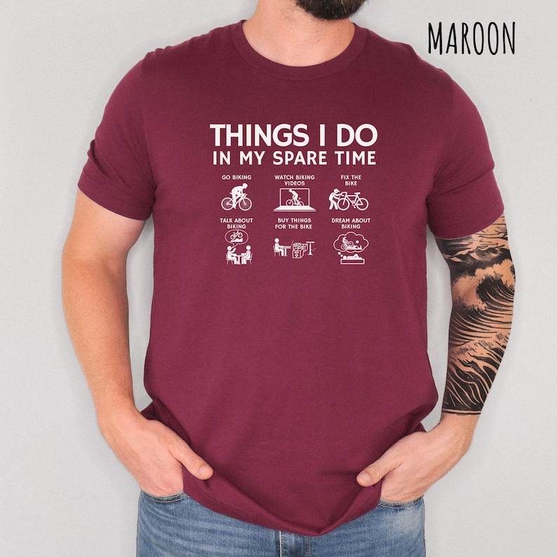 Personalized Cycling Shirt Bike Gift fathers day Bicycle Gifts Funny Dad gift mountain biker shirt gift cycling humor birthday for dad Maroon