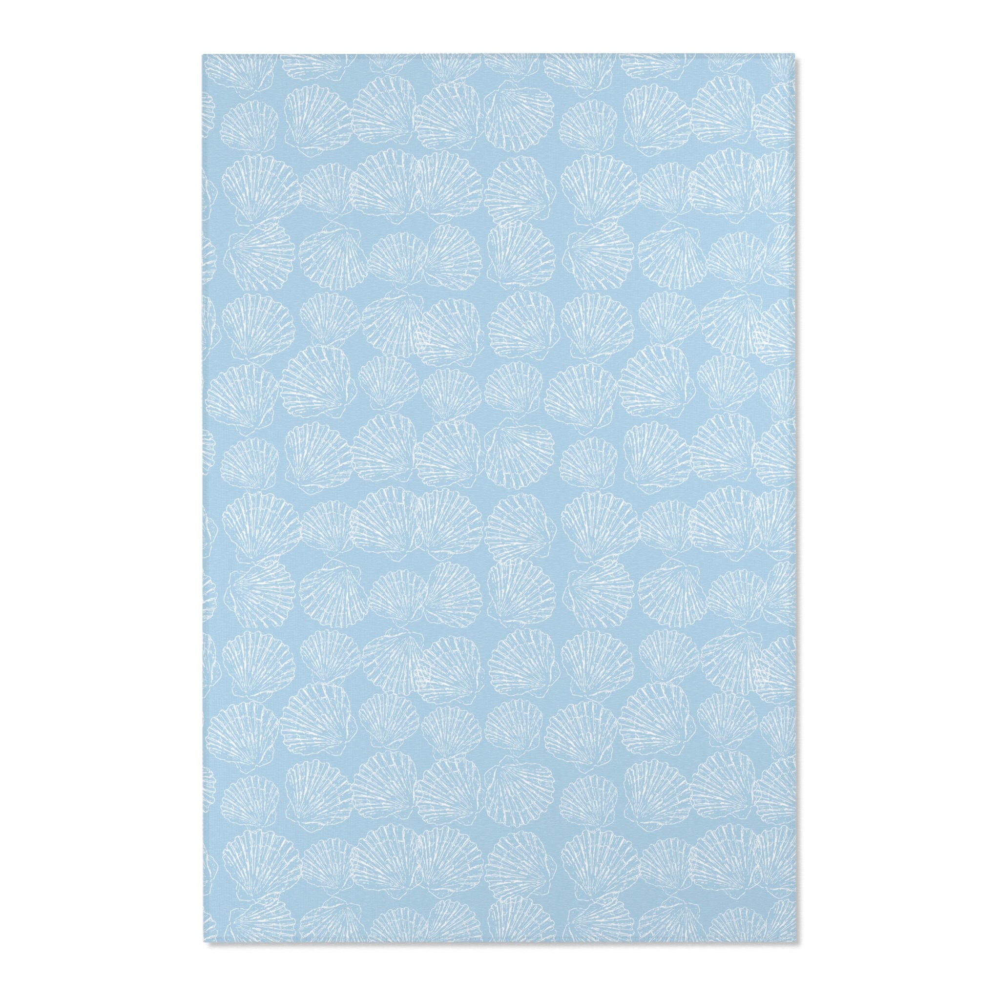 Beach House Area Rug Coastal Decor Seashell Rug Ocean Carpet Rental ...
