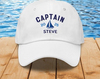Personalized Boat Captain Hat Custom Boating Hat Anchor Hat Boat Owner Gift boater hats fishing Hats Boat Gift Boat crew custom hat nautical