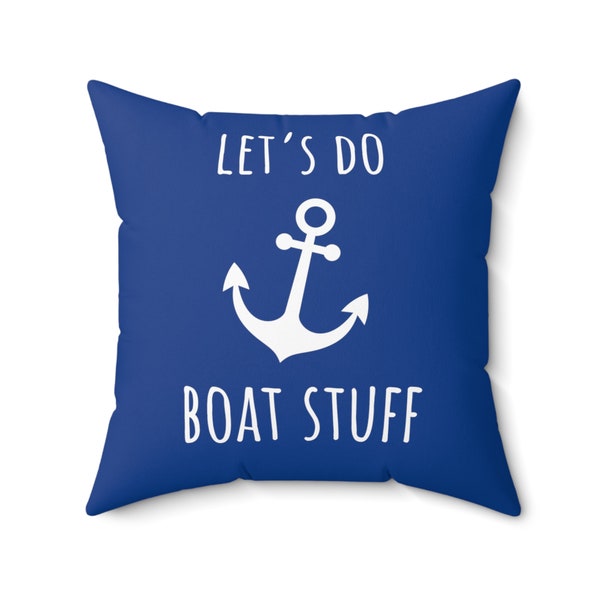 Nautical decor boat pillow Lake Home Cushion Navy Boat Lover Gift Boat Owner Present Sailboat gift Boating decor sailboat