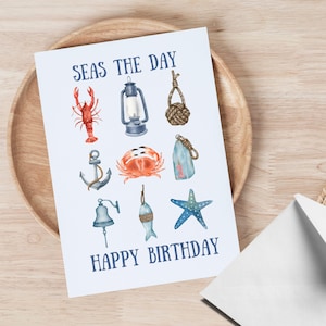 Nautical Birthday Card Boat owner card sailing birthday card sailor Birthday Card for sailor sailboat captain card Boating card Boat Lover