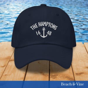 Hamptons Hat Hamptons Gift Long Island Hat The Hamptons Nautical Hat Souvenir New York Gift New York Hat Sag Harbor Southampton Montauk Gift