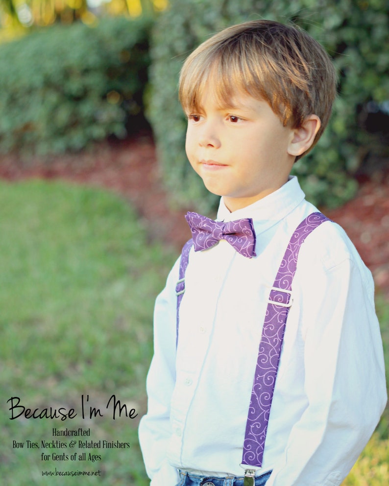 Boys Cotton Suspenders, you choose the print, available in Infant, Toddler, Child sizes image 1