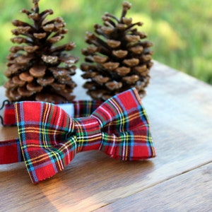 Christmas Boys Bow Tie - Red Plaid Bowtie for Infant, Toddler, Child, Preteen | kids bow tie | holiday bow tie | boys bowtie | plaid bow tie