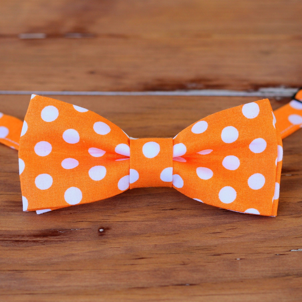 Boys bow tie boys orange wedding bow tie polka dot bowtie Etsy