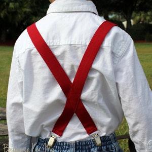 Boys Cotton Suspenders, you choose the print, available in Infant, Toddler, Child sizes image 4