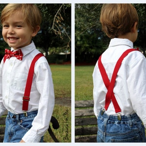 Boys Cotton Suspenders, you choose the print Infant Toddler Child boys wedding suspenders boys photo prop suspenders first birthday image 1