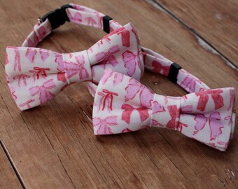 Coquette pink bows cat bow tie and collar, sweet coquettish bows for your girl kitten and cat, female cat gift, flirty girl cat, breakaway