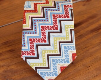 Boys Chevron Tie, boy's chevron necktie, boys modern wedding tie, boys tie, boys zig zag neck tie, baby necktie, toddler tie, gift for boy