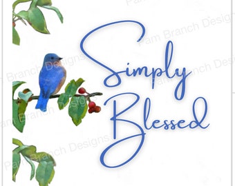 Decoupage Paper, "Simply Blessed" Rice Paper Bible Craft D63