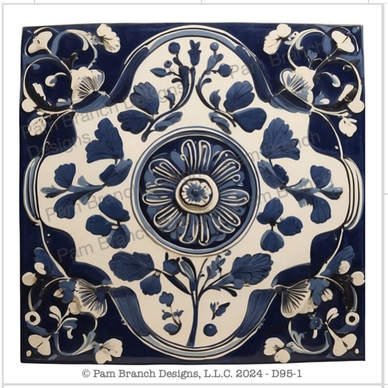 Cle Tile Rice Paper Greek Tile Rice Paper: DIY Coaster Decoupage Sheets (4.5x4.5