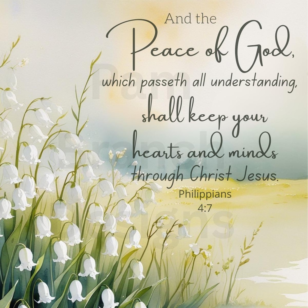 Decoupage Rice Paper – Peace of God With Lilies Bible Verse Craft Sheet ...
