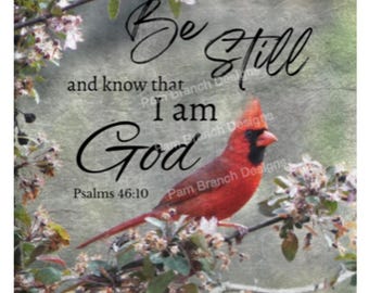 Cardinal Decoupage Sheet: Bible Verse Craft (4 Sheets)