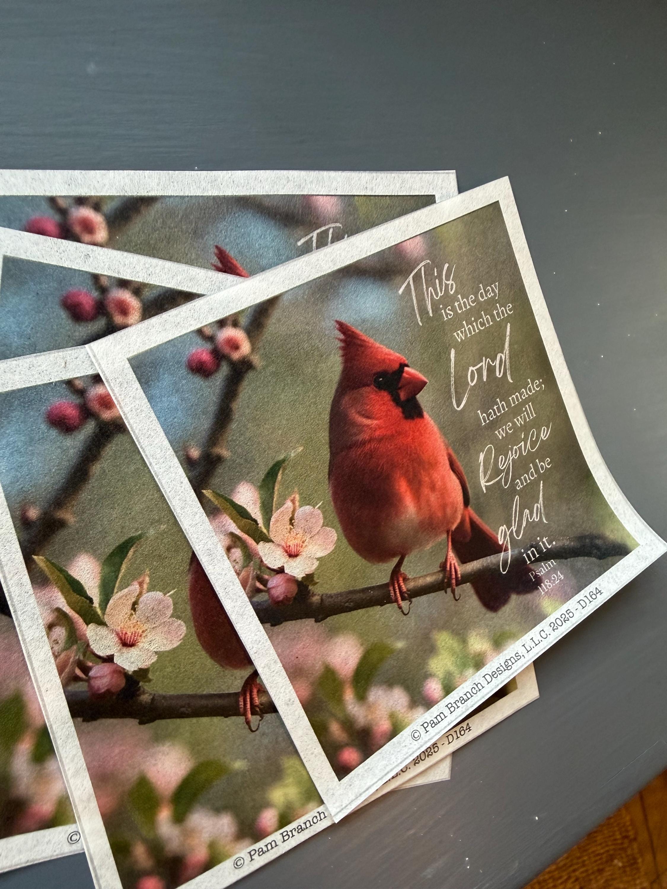 Cardinal Rice Red Cardinal Rice Paper for Decoupage: Bible Verse Craft Sheet D164 - Etsy