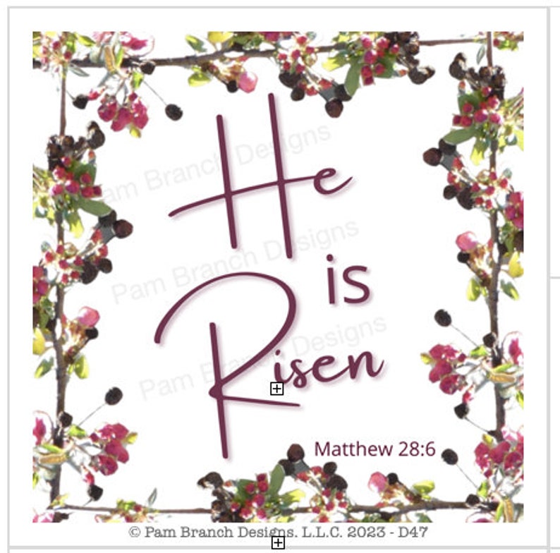 Easter Decoupage Home Decor Project He is Risen Bible Verse Paper, Rice Paper D47 image 1