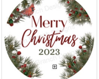 Christmas Ornament Paper for DIY Craft, Cardinal Holiday, Decoupage Sheet, "Merry Christmas 2023" Bible Craft D69