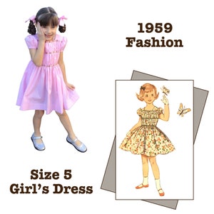 Carla... Girl's 1950s Style Dress Size 5/6 - Etsy