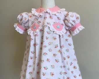 Claire ... Sweet Pink Roses Dress Size 2