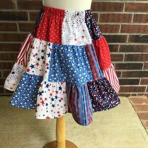 Girls Patriotic Twirl Skirt Sizes 2-14 image 1
