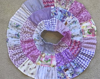 Chicas Púrpura Patchwork Twirl Falda Tamaño 4/5