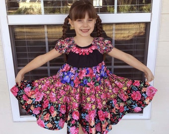 Girls Tiered Twirl Dress Size 4/5