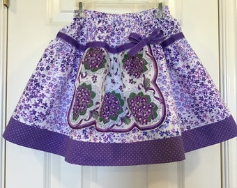 Girls Vintage Hanky Apron Skirt Size 7/8