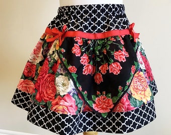 Cama de rosas niñas delantal falda tamaño 5/6