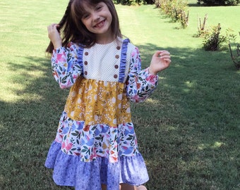 Autumn Flight Girls Vestido escalonado talla 6