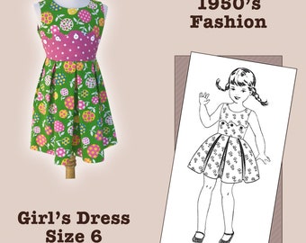 Cherry Pop Girls Vintage Style Sundress Size 6/7