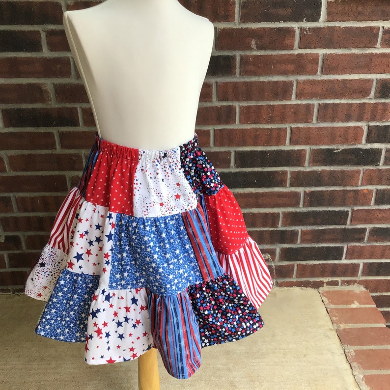 Girls Patriotic Twirl Skirt Sizes 2-14 image 2