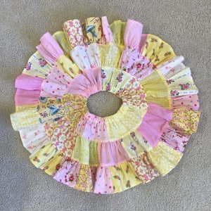 Baby Toddler Pink & Yellow Patchwork Skirt Size 12-24 months
